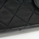 Chanel Vintage Medium Timeless Classic Double Flap Bag Navy Quilted Lambskin 24K Gold-Plated Hardware And Mademoiselle Chain