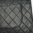 Chanel Vintage Medium Timeless Classic Double Flap Bag Navy Quilted Lambskin 24K Gold-Plated Hardware And Mademoiselle Chain