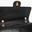 Chanel Vintage Medium Timeless Classic Double Flap Bag Navy Quilted Lambskin 24K Gold-Plated Hardware And Mademoiselle Chain