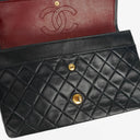Chanel Vintage Medium Timeless Classic Double Flap Bag Navy Quilted Lambskin 24K Gold-Plated Hardware And Mademoiselle Chain