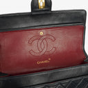 Chanel Vintage Medium Timeless Classic Double Flap Bag Navy Quilted Lambskin 24K Gold-Plated Hardware And Mademoiselle Chain