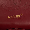 Chanel Vintage Medium Timeless Classic Double Flap Bag Navy Quilted Lambskin 24K Gold-Plated Hardware And Mademoiselle Chain