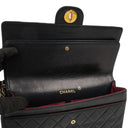 Chanel Vintage Medium Timeless Classic Double Flap Bag Navy Quilted Lambskin With 24K Gold-Plated Hardware