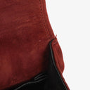 Chanel Vintage Medium Timeless Classic Double Flap Bag Suede Burgundy Gold-Toned Hardware And Mademoiselle Chain
