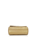 Petit sac à rabat vintage Chanel Mini en agneau matelassé or avec ferrures plaquées or 24K