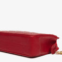 Chanel Vintage Red Quilted Lambskin Mini Chain Tote Bag