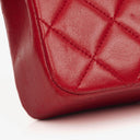 Chanel Vintage Red Quilted Lambskin Mini Chain Tote Bag