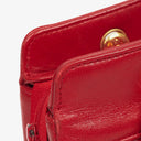 Chanel Vintage Red Quilted Lambskin Mini Chain Tote Bag