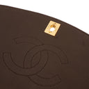 Chanel Vintage Round Flap Bag Brown Quilted Lambskin With 24K Gold-Plated Hardware
