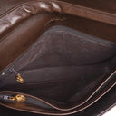Chanel Vintage Round Flap Bag Brown Quilted Lambskin With 24K Gold-Plated Hardware