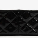 Chanel Vintage Small Camera Tassel Bag In Black Quilted Patent Leather