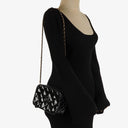 Chanel Vintage Small Camera Tassel Bag In Black Quilted Patent Leather