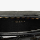 Chanel Vintage Small Camera Tassel Bag In Black Quilted Patent Leather