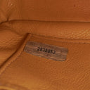 Chanel Vintage Small Camera Tassel Bag In Gold Quilted Suede With CC Logo Front Pocket
