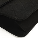 Chanel Vintage Small Classic Black Quilted Jersey Single Flap Bag With 24K Gold-Plated Hardware
