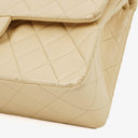 Chanel Vintage Small Classic Double Flap Bag Beige Quilted Lambskin 24K Gold-Plated Hardware