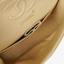 Chanel Vintage Small Classic Double Flap Bag Beige Quilted Lambskin 24K Gold-Plated Hardware