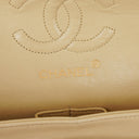 Chanel Vintage Small Classic Double Flap Bag Beige Quilted Lambskin 24K Gold-Plated Hardware