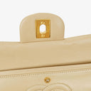 Chanel Vintage Small Classic Double Flap Bag Beige Quilted Lambskin 24K Gold-Plated Hardware