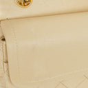 Chanel Vintage Small Classic Double Flap Bag Beige Quilted Lambskin 24K Gold-Plated Hardware