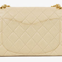 Chanel Vintage Small Classic Double Flap Bag Beige Quilted Lambskin 24K Gold-Plated Hardware