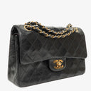 Chanel Vintage Small Classic Double Flap Bag Black Quilted Lambskin 24K Gold-Plated Hardware