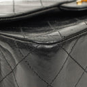 Chanel Vintage Small Classic Double Flap Bag Black Quilted Lambskin 24K Gold-Plated Hardware