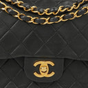 Chanel Vintage Small Classic Double Flap Bag Black Quilted Lambskin  24K Gold-Plated Hardware