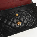 Chanel Vintage Small Classic Double Flap Bag Black Quilted Lambskin 24K Gold-Plated Hardware