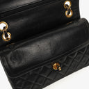 Chanel Vintage Small Classic Double Flap Bag Black Quilted Lambskin 24K Gold-Plated Hardware