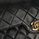 Chanel Vintage Small Classic Double Flap Bag Black Quilted Lambskin 24K Gold-Plated Hardware