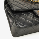 Chanel Vintage Small Classic Double Flap Bag Black Quilted Lambskin 24K Gold-Plated Hardware