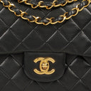 Chanel Vintage Small Classic Double Flap Bag Black Quilted Lambskin 24K Gold-Plated Hardware