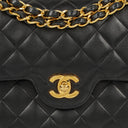 Chanel Vintage Small Classic Double Flap Bag Black Quilted Lambskin 24K Gold-Plated Hardware
