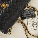 Chanel Vintage Small Classic Double Flap Bag Black Quilted Lambskin 24K Gold-Plated Hardware