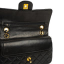 Chanel Vintage Small Classic Double Flap Bag Black Quilted Lambskin With 24K Gold-Plated Hardware
