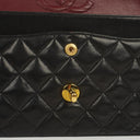 Chanel Vintage Small Classic Double Flap Bag Black Quilted Lambskin With 24K Gold-Plated Hardware