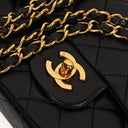 Chanel Vintage Small Classic Double Flap Bag Black Quilted Lambskin With 24K Gold-Plated Hardware