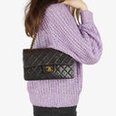 Chanel Vintage Small Classic Double Flap Bag Black Quilted Lambskin With 24K Gold-Plated Hardware