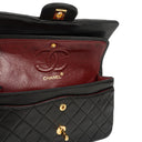 Chanel Vintage Small Classic Double Flap Black Quilted Lambskin 24K Gold-Plated Hardware
