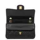 Chanel Vintage Small Classic Double Flap Black Quilted Lamskin 24K Gold-Plated Hardware