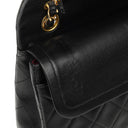 Chanel Vintage Small Classic Double Flap Black Quilted Lamskin 24K Gold-Plated Hardware
