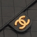 Chanel Vintage Small Classic Single Flap Bag Black Quilted Lambskin With 24K Gold-Plated Hardware