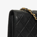 Chanel Vintage Small Classic Single Flap Bag Black Quilted Lambskin With 24K Gold-Plated Hardware