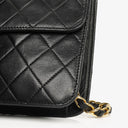 Chanel Vintage Small Classic Single Flap Bag Black Quilted Lambskin With 24K Gold-Plated Hardware