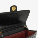 Chanel Vintage Small Classic Single Flap Bag Black Quilted Lambskin With 24K Gold-Plated Hardware
