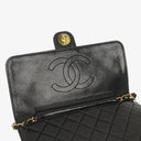 Chanel Vintage Small Classic Single Flap Bag Black Quilted Lambskin With 24K Gold-Plated Hardware