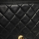 Chanel Vintage Small Classic Single Flap Bag Black Quilted Lambskin With 24K Gold-Plated Hardware