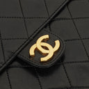 Chanel Vintage Small Classic Single Flap Bag Black Quilted Lambskin With 24K Gold-Plated Hardware
