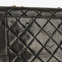 Chanel Vintage Small Single Flap Bag Black Quilted Lambskin With 24K Gold-Plated Hardware